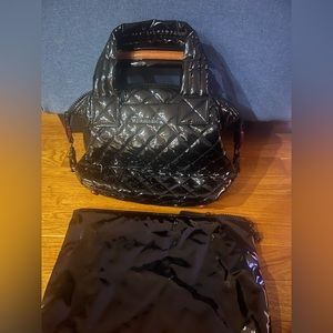 Mz Wallace Black Lacquer Small Sutton Deluxe